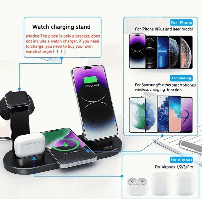 6 in 1 Wireless Charger