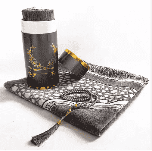 Islamic Prayer Rug With Beads And Gift Box For Romadan