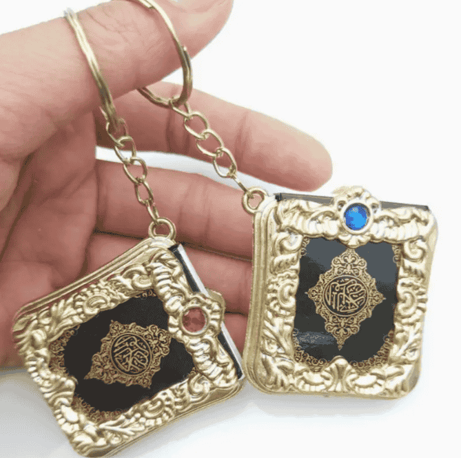 Islamic Prayer Book Keychain with QURAN PAK